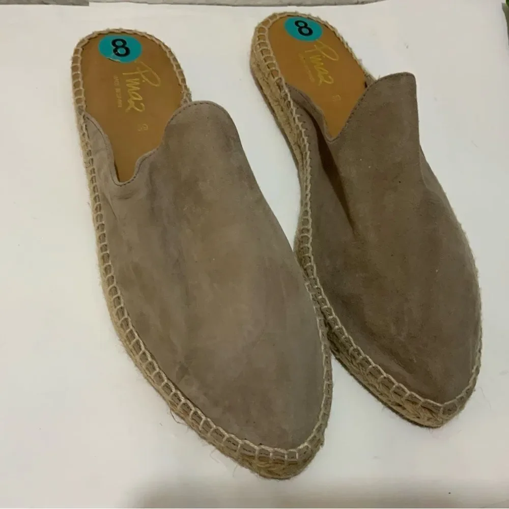 Pimaz Tan Espadrille Mules size 39
